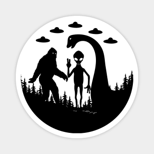 Bigfoot ufos  Nessie And Alien Magnet